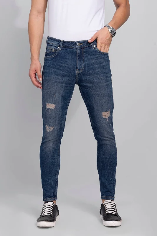 Noah Grunge Blue Skinny Jeans