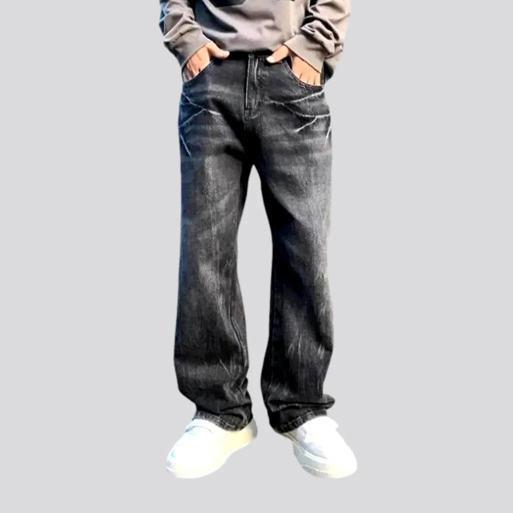 Mid rise baggy vintage jeans for men