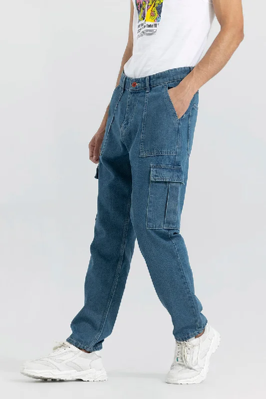 Dawn Mid Blue Baggy Fit Jeans