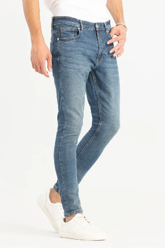 Theodore Whiskered Blue Skinny Jeans