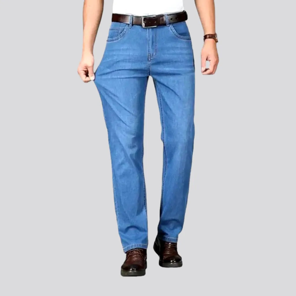 Whiskered men's thin jeans