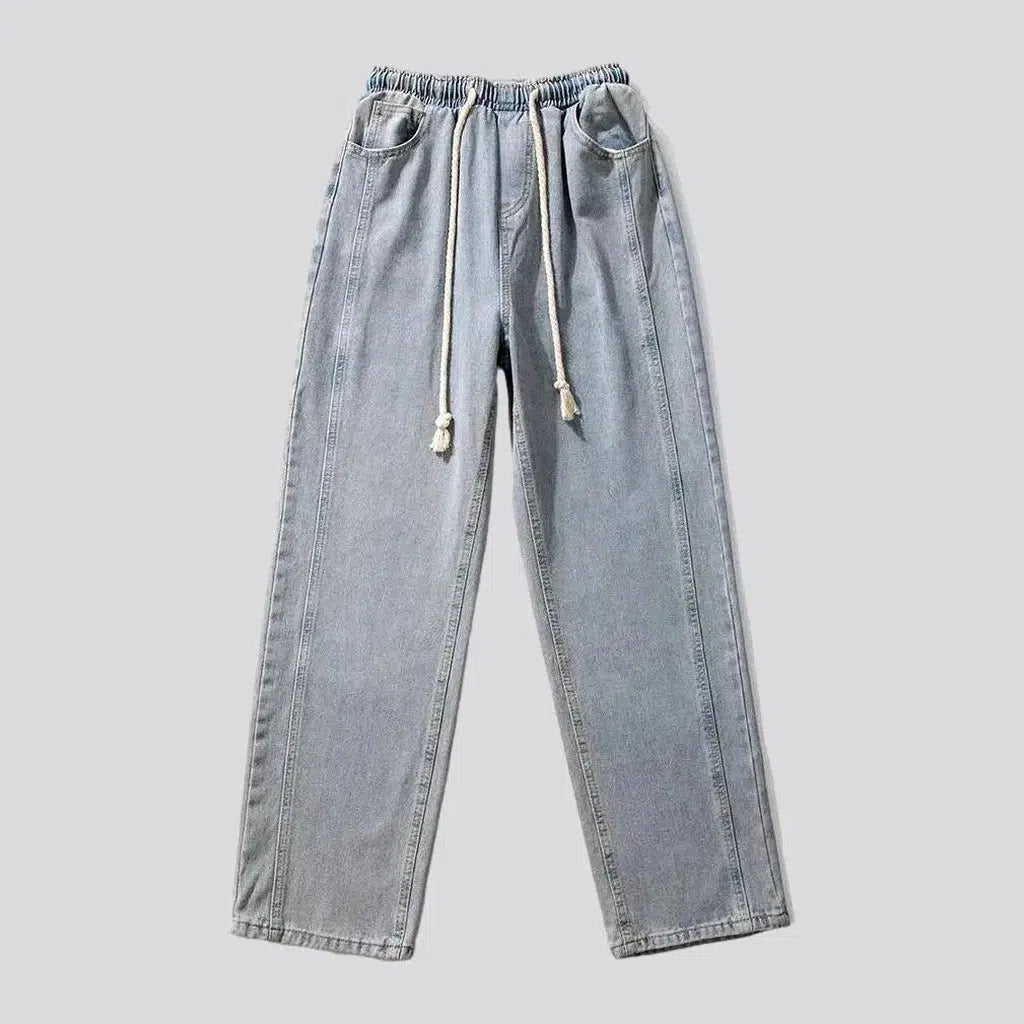 Stonewashed men's fashion jeans