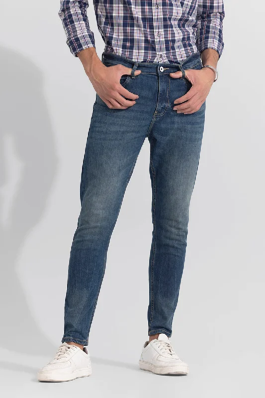 Kenni Whiskered Blue Skinny Jeans