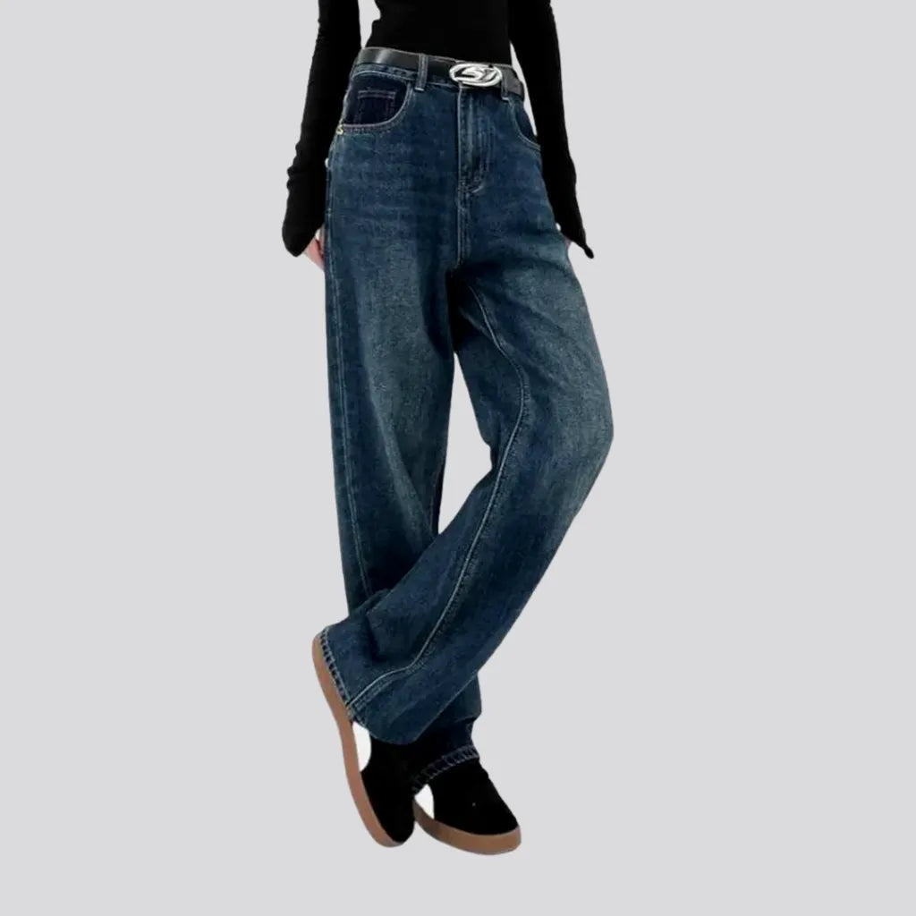 Baggy women's retro jeans