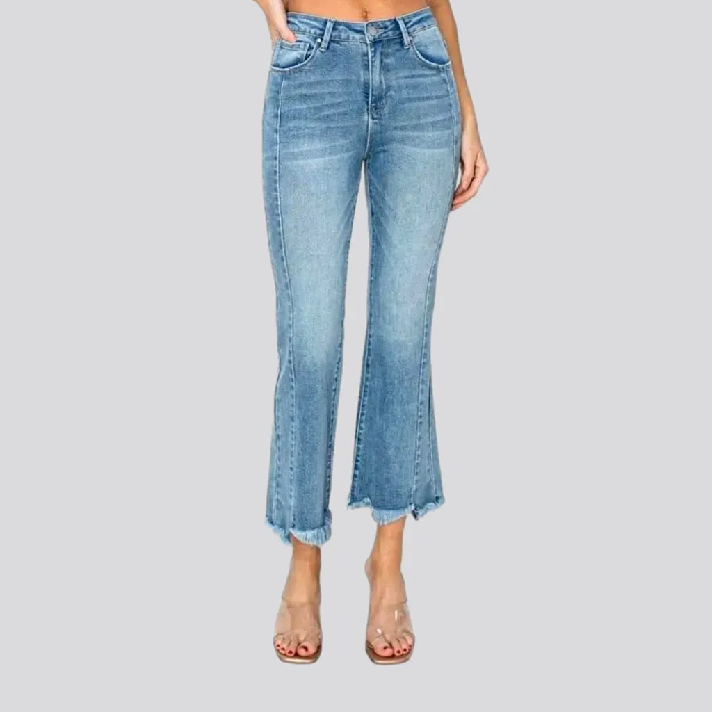 Women's cropped-bottoms jeans