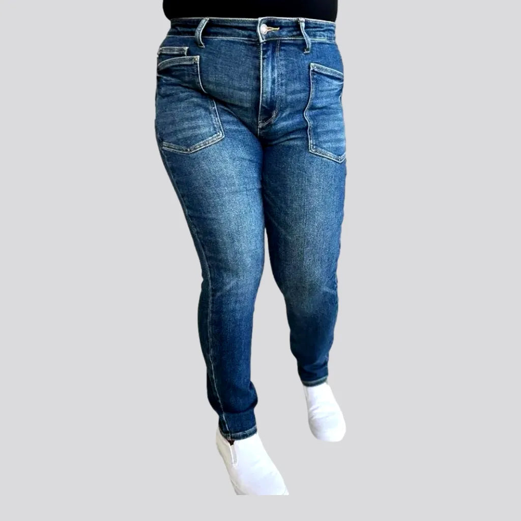 Casual women's stonewashed jeans