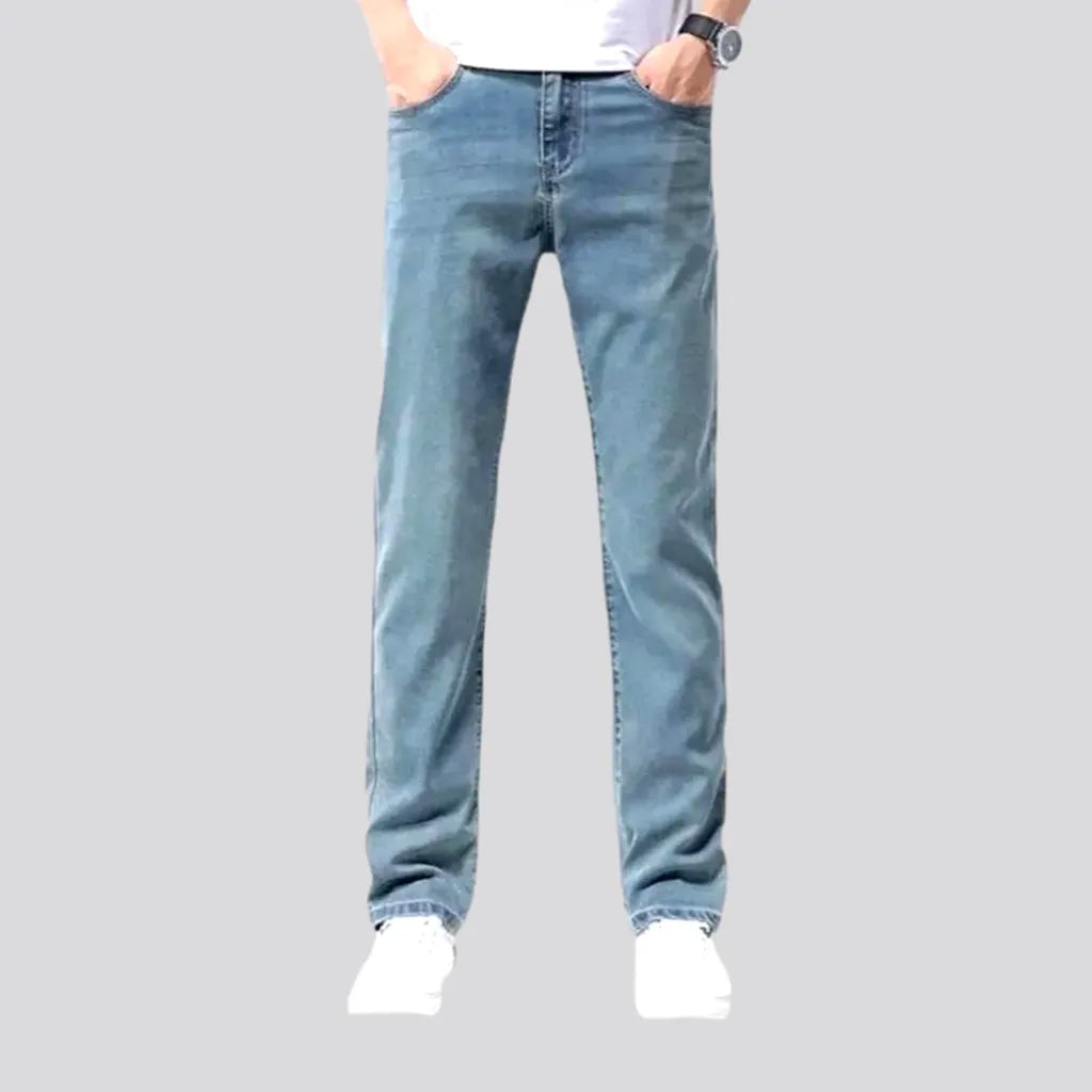 Thin men's classic jeans