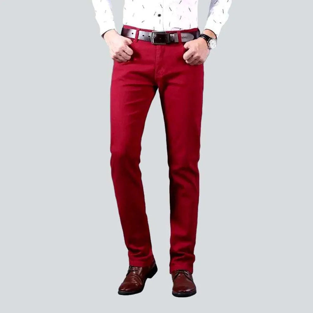 Business casual color men's jeans