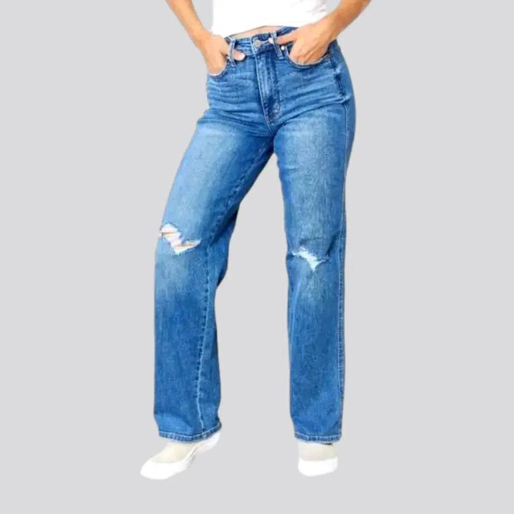 Grunge plus-size jeans
 for women