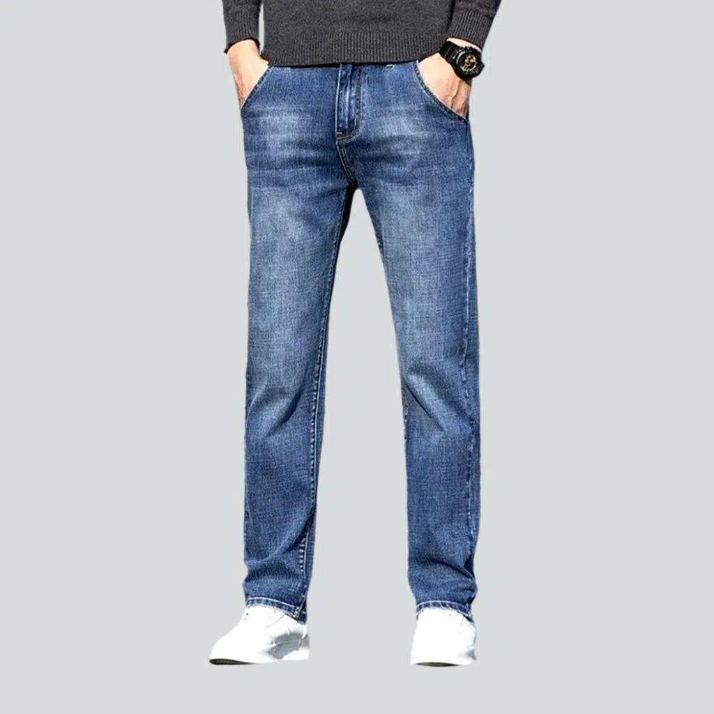 Thick men's tapered jeans