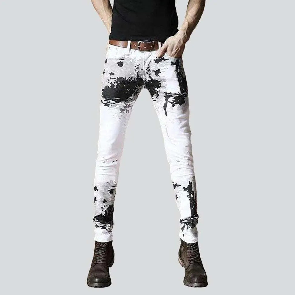 Stylish white jeans for men