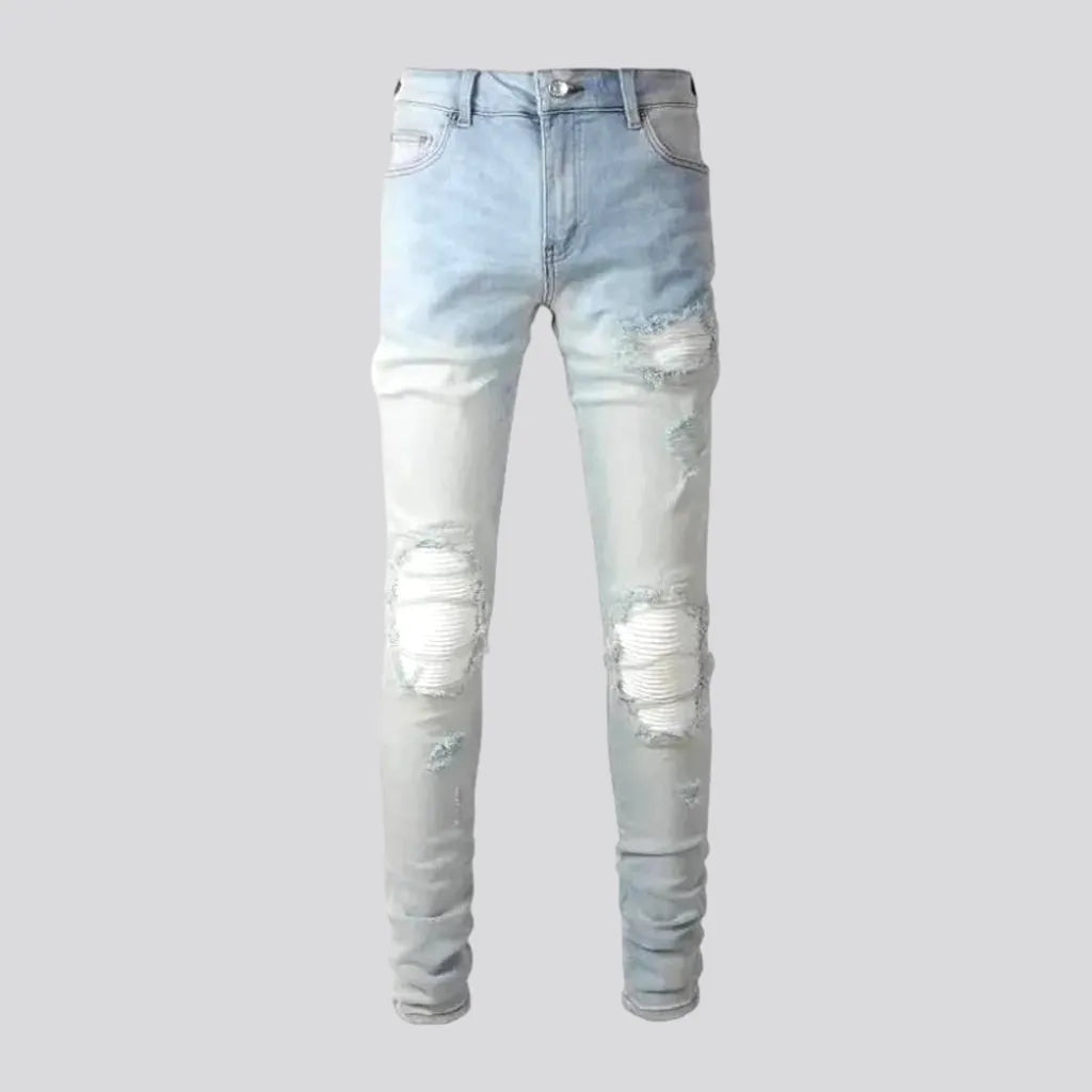 Vintage men's white-patch jeans