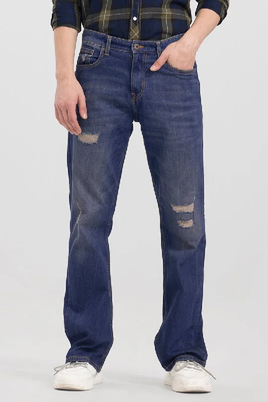 Dexton Dark Blue Bootcut Jeans