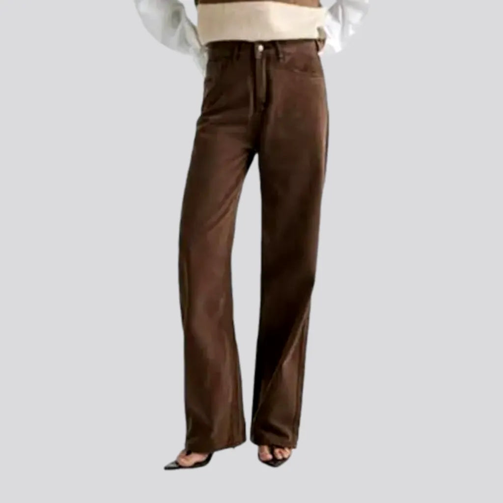 Street women's brown jeans