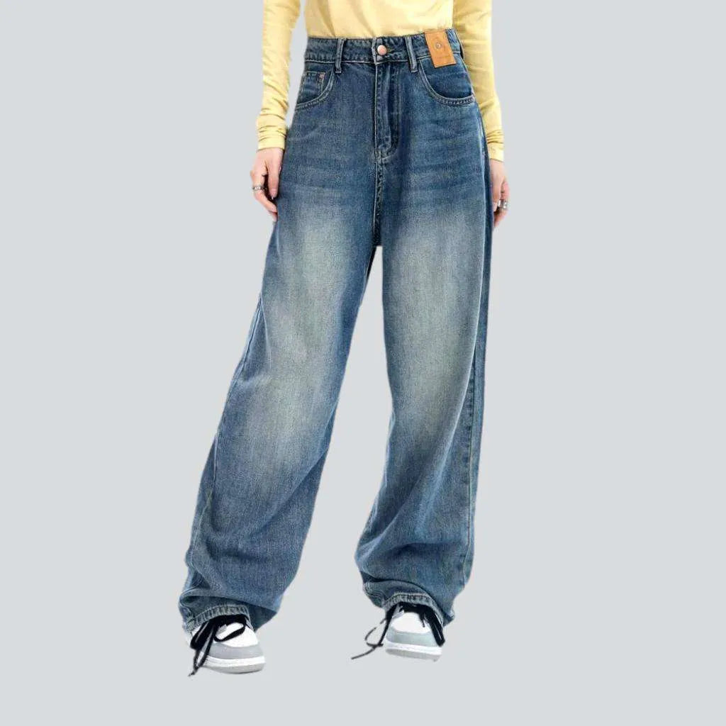 Medium-wash jeans
 for ladies