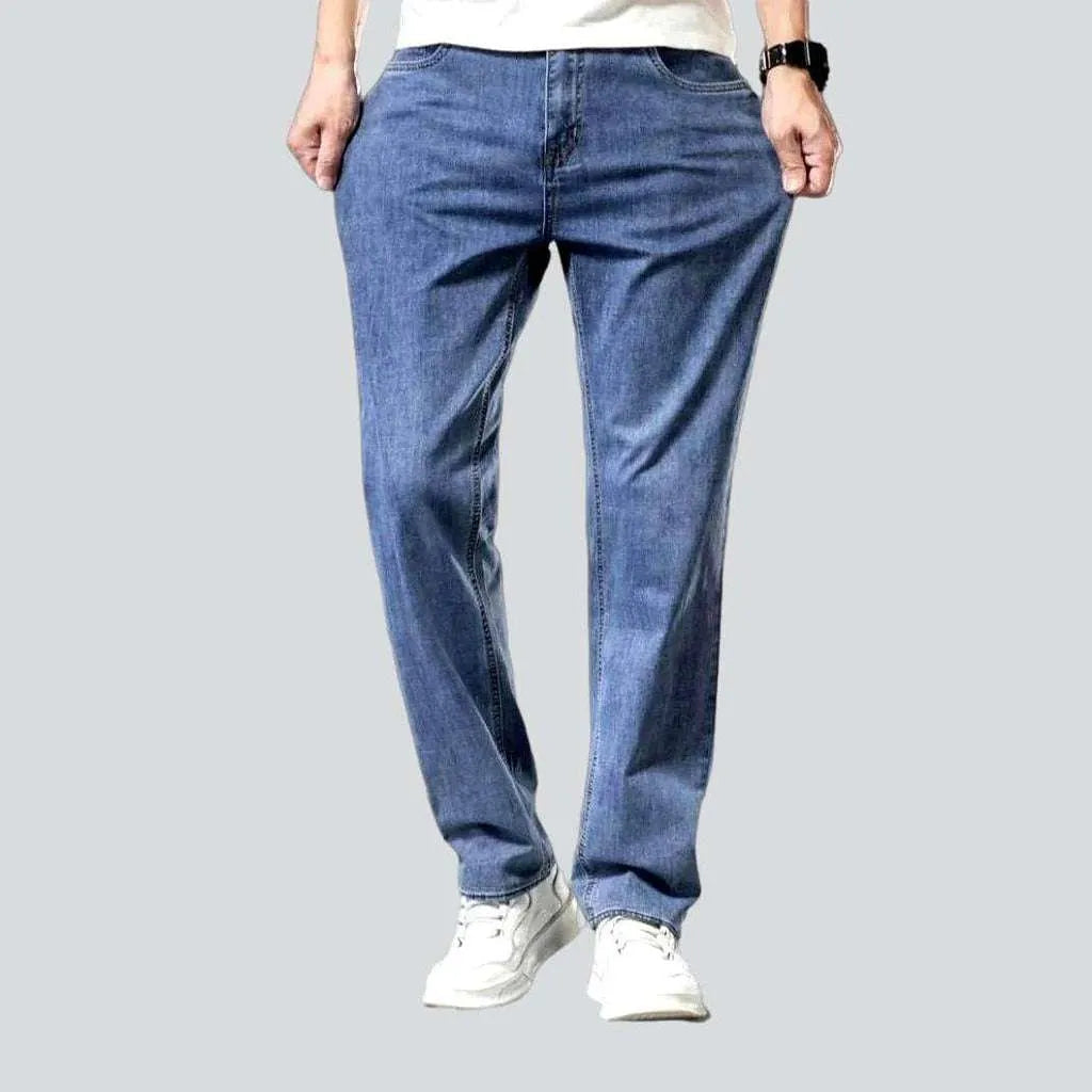 Thin stretchy casual men's jeans