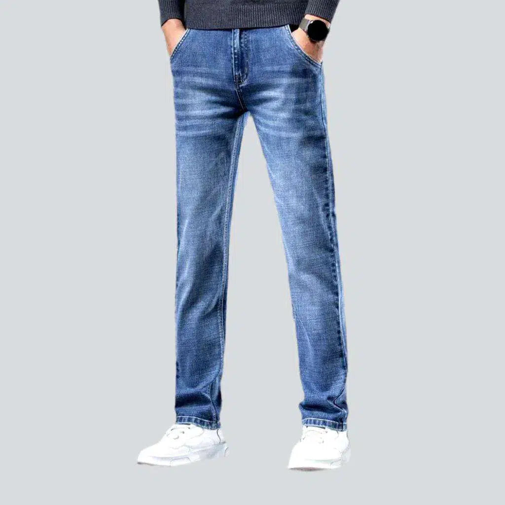 Tapered men's sanded jeans