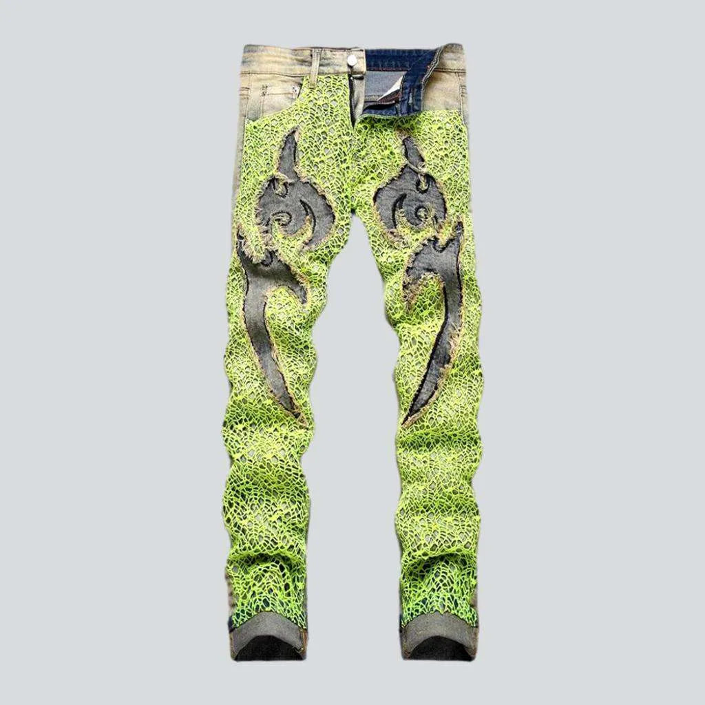 Vintage acid men's green jeans