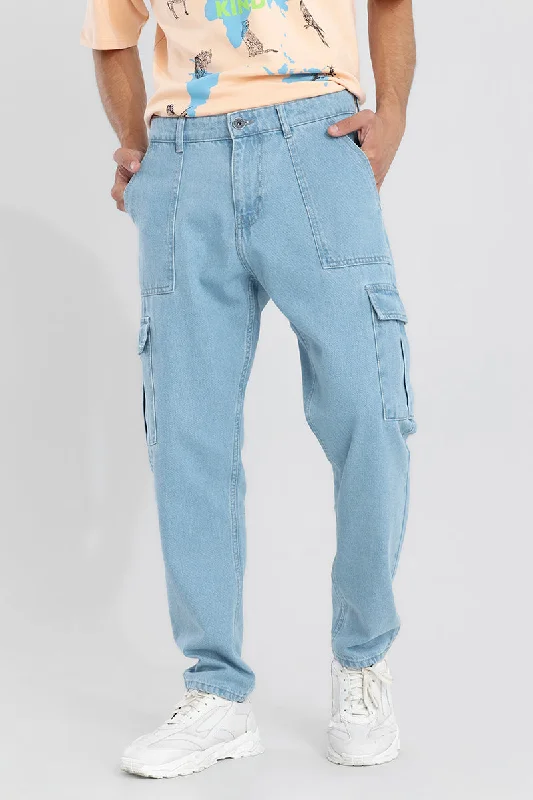 Dawn Sky Blue Baggy Fit Jeans