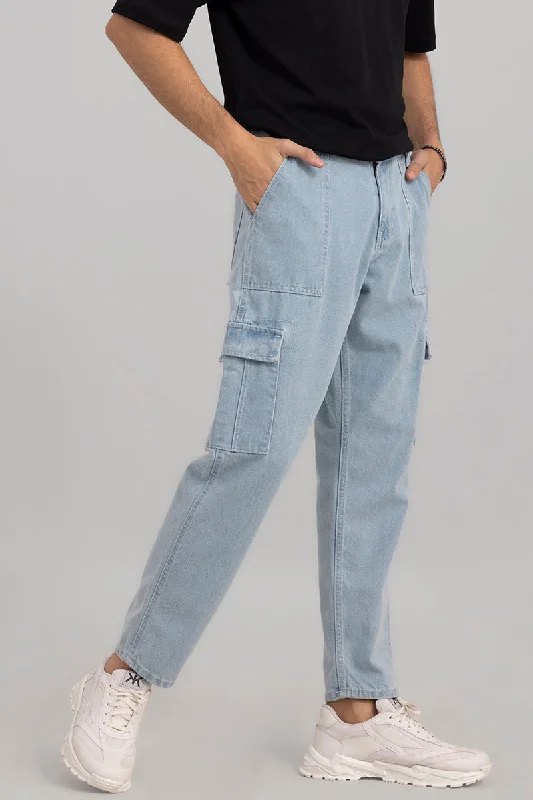 Ice Blue Baggy Fit Jeans