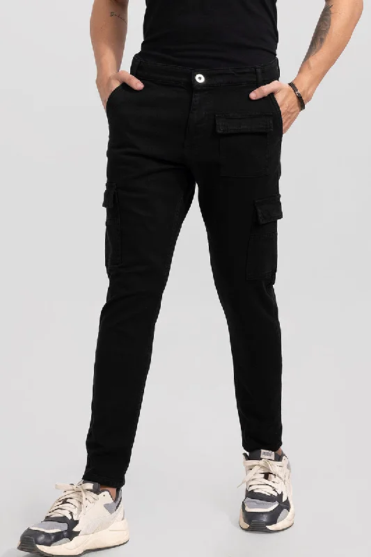 Xavie Black Cargo Jeans