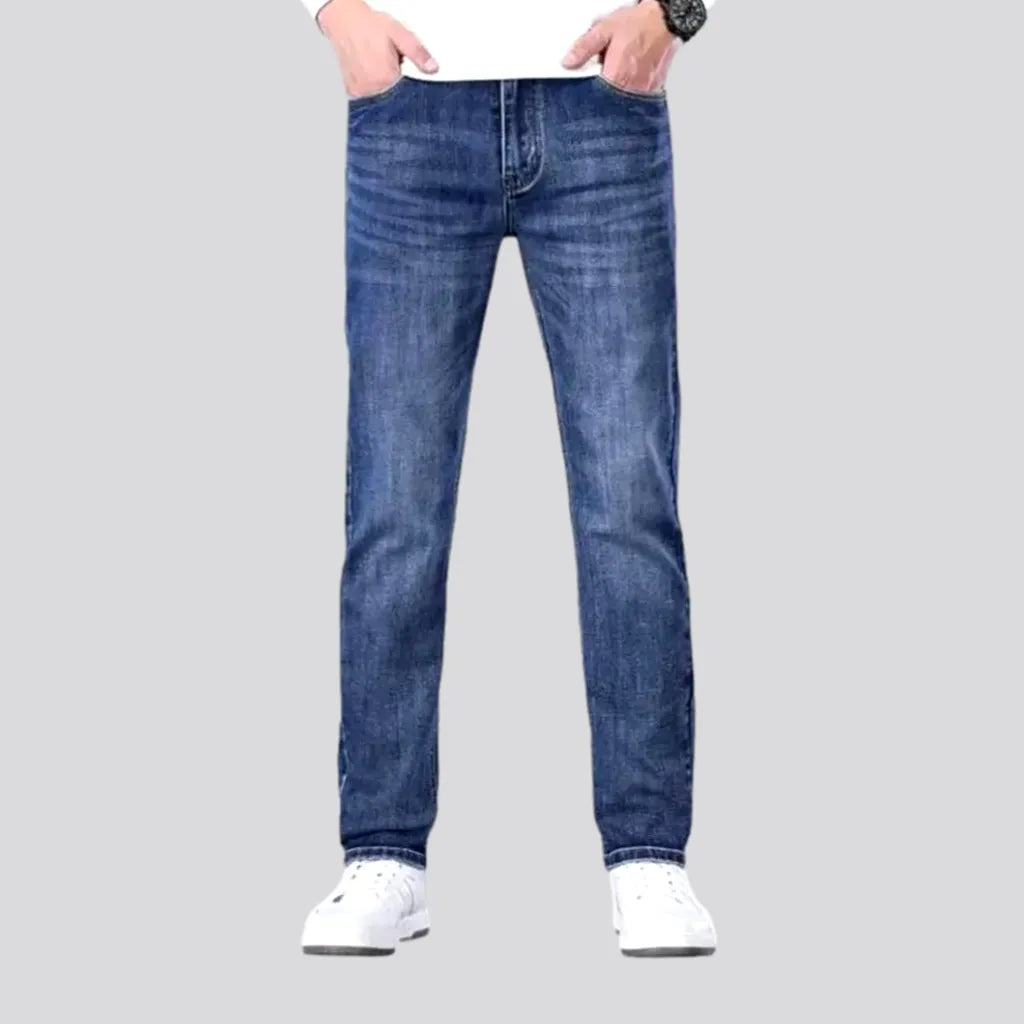 High rise tapered men's jeans