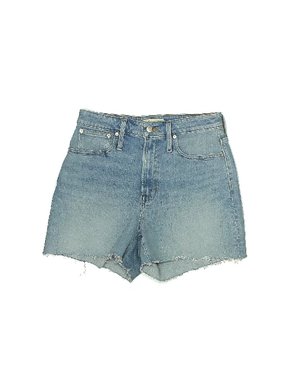 High-Rise Denim Shorts in Medium Wash