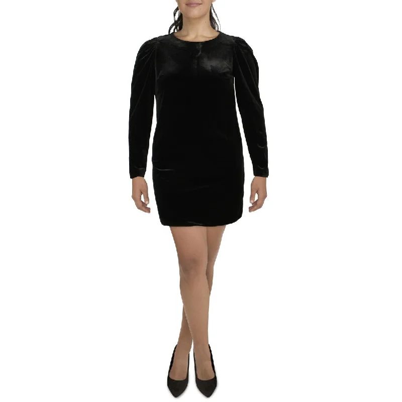 Mellóday Womens Velvet Short Mini Dress