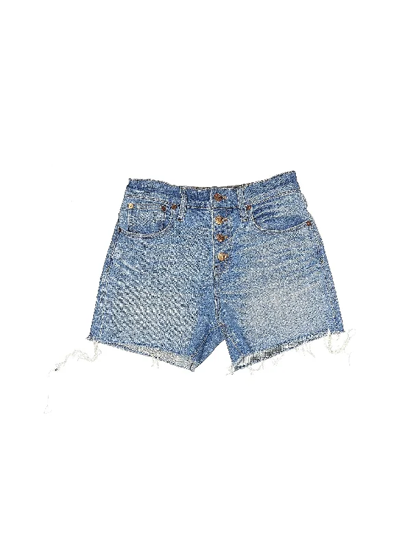 High-Rise Denim Shorts in Medium Wash