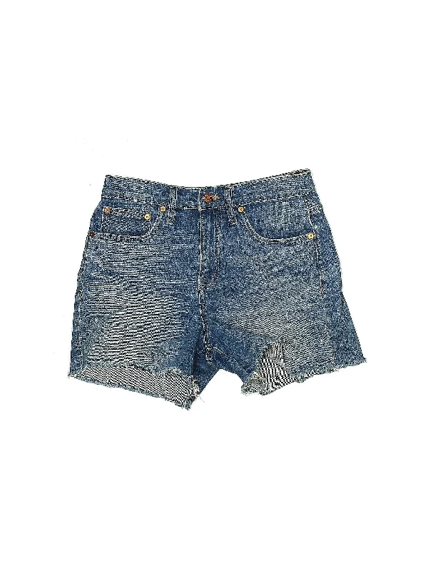 High-Rise Denim Shorts in Medium Wash