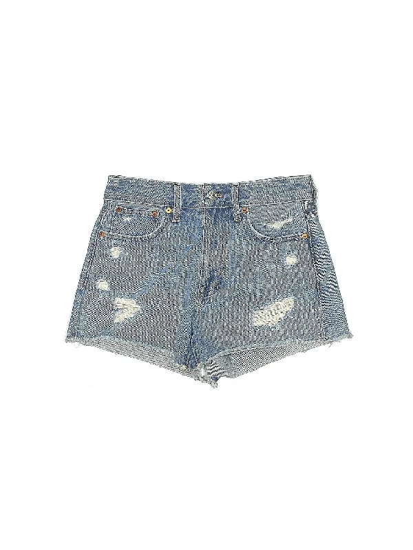 High-Rise Denim Shorts