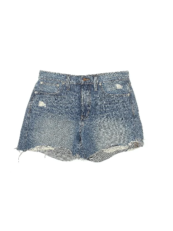 High-Rise Denim Shorts in Medium Wash