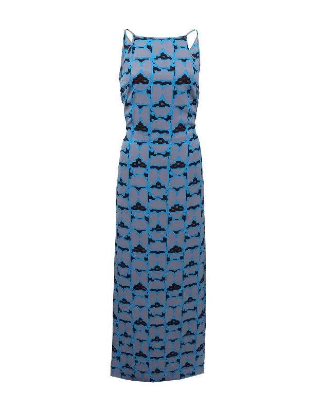 Sleeveless Print Maxi Dress