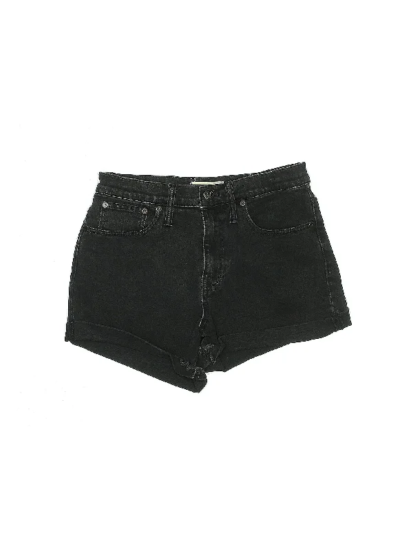 Mid-Rise Denim Shorts in Medium Wash