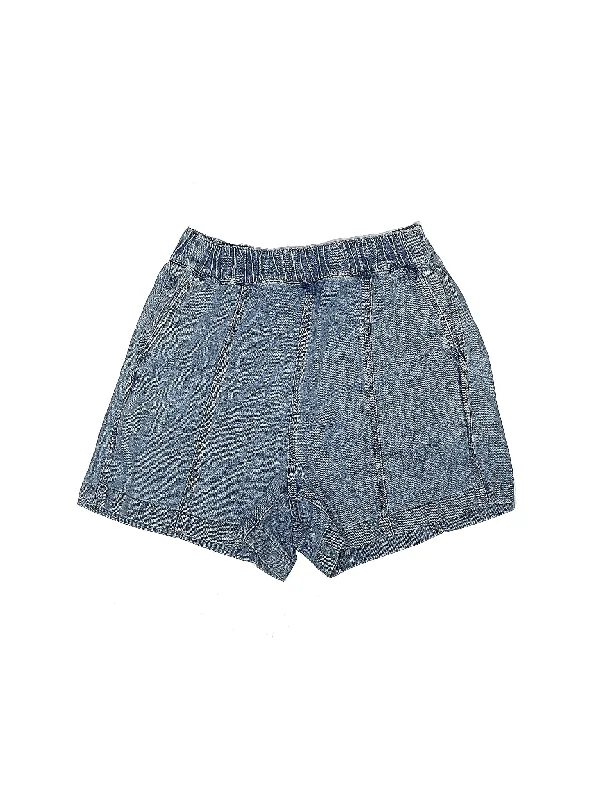 High-Rise Denim Shorts in Medium Wash