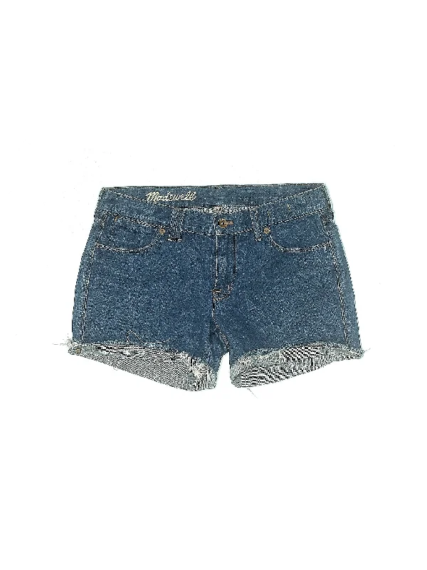 Mid-Rise Denim Shorts in Medium Wash