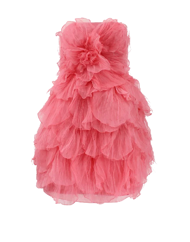 Strapless Tulle Petal Dress