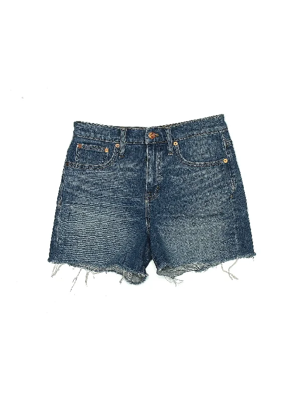 High-Rise Denim Shorts in Medium Wash