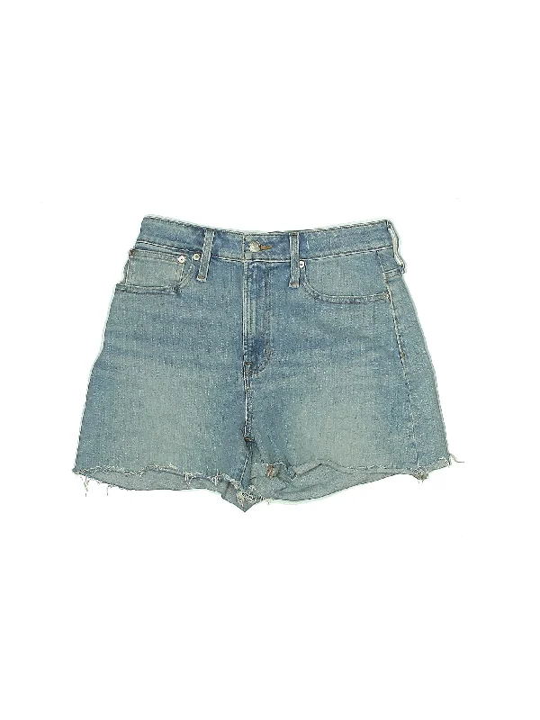 High-Rise Denim Shorts in Medium Wash