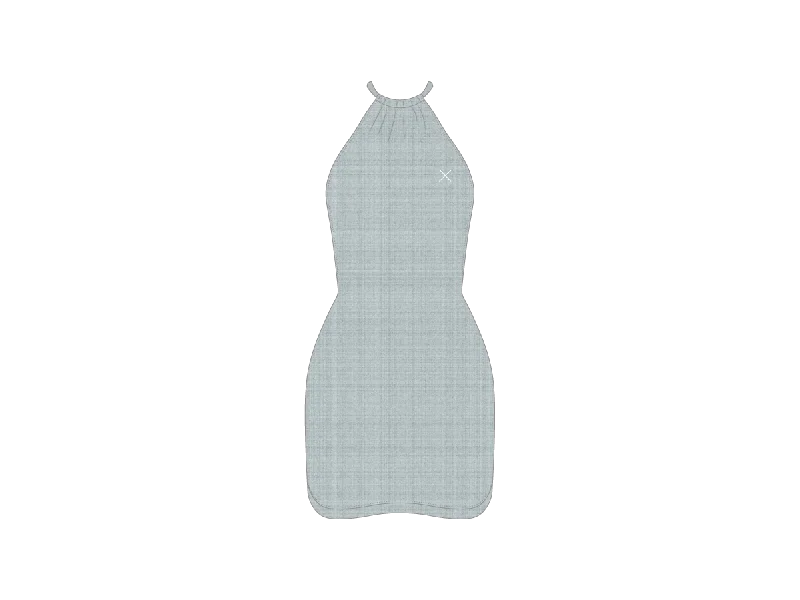 Grey Halter Mini Dress - Heather Blend