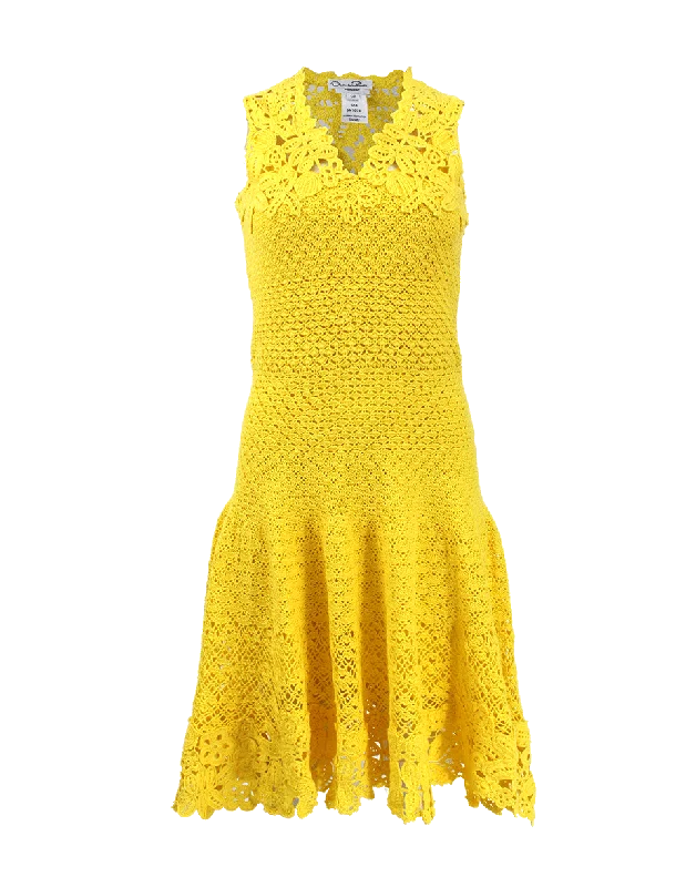 Drop Waist Crochet Dress