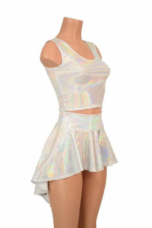 3PC Rave Skirt, Shorts & Top Set in Flashbulb