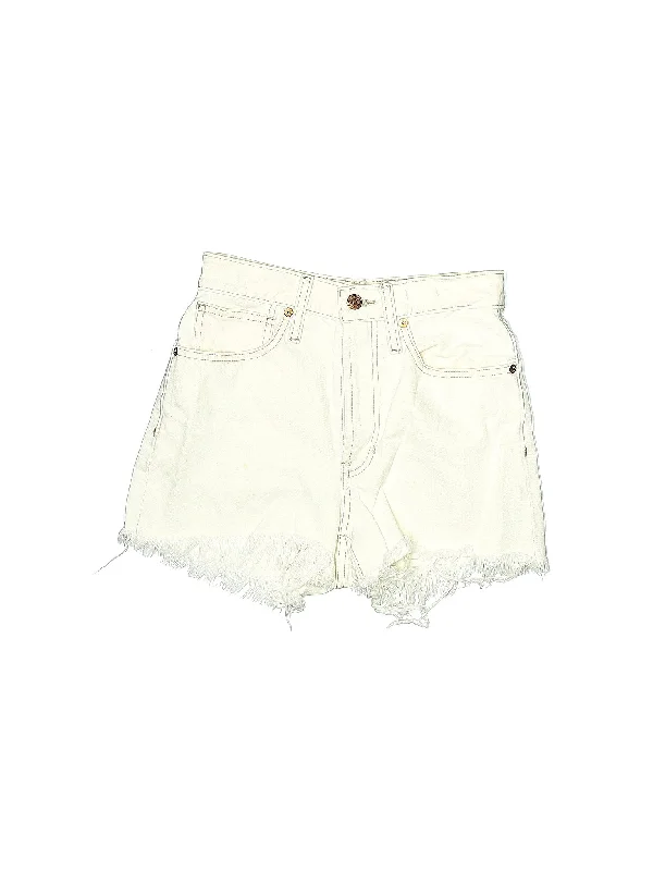 High-Rise Denim Shorts in Light Wash