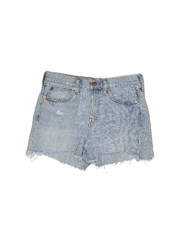 High-Rise Denim Shorts in Medium Wash