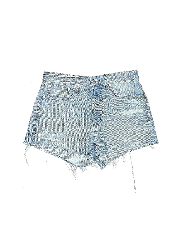 High-Rise Denim Shorts