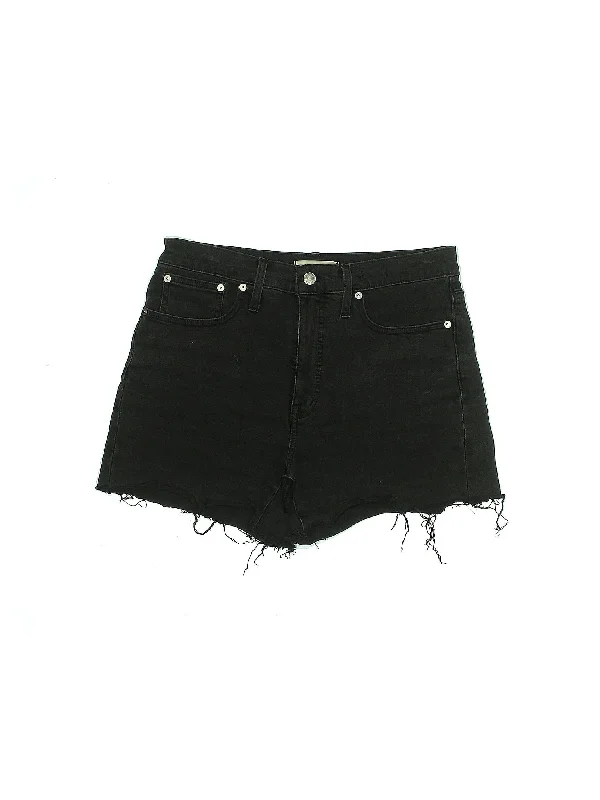 Mid-Rise Denim Shorts in Medium Wash