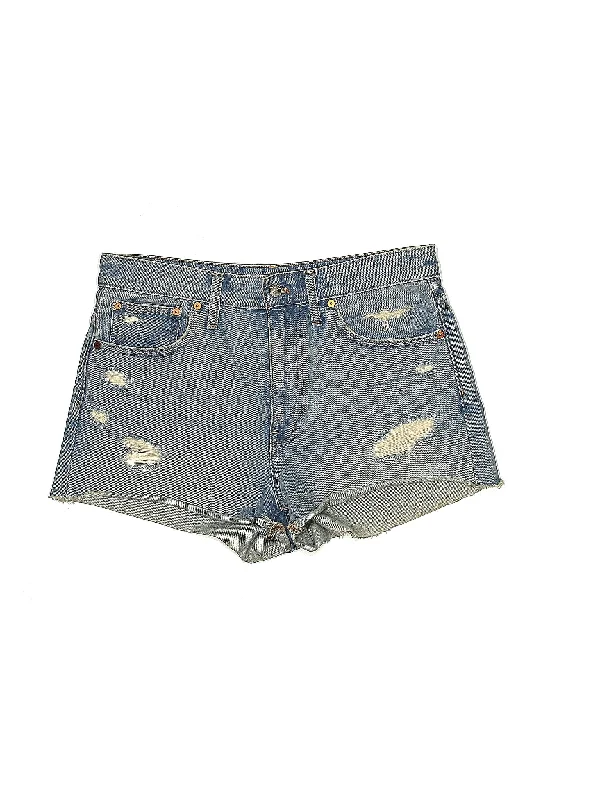 High-Rise Denim Shorts