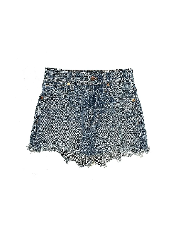 High-Rise Denim Shorts in Medium Wash