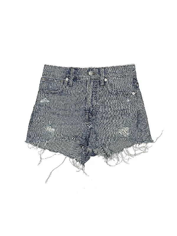 High-Rise Denim Shorts in Light Wash