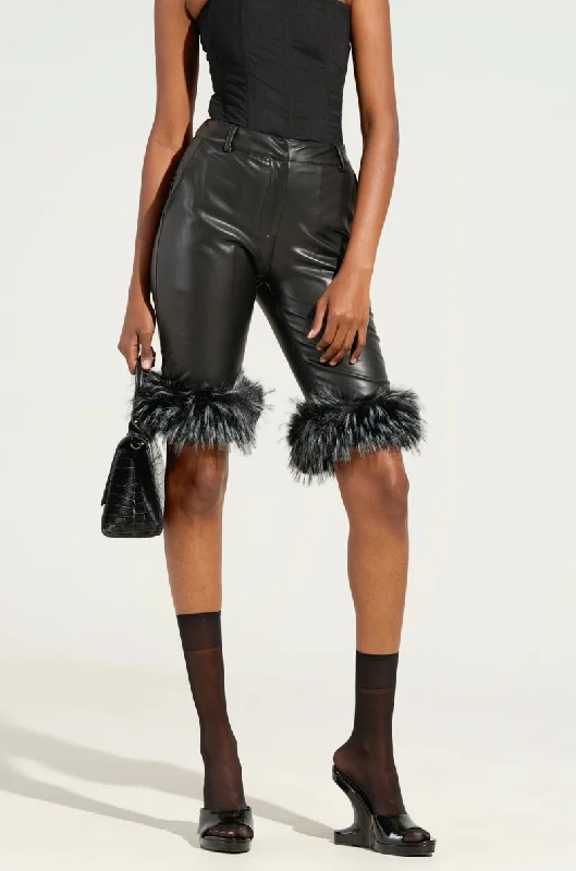 LIGHT AS A FEATHER BLACK BERMUDA SHORTS